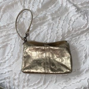 Gold Coach Wristlet (RARE) NWOT